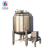 Récipient de mélange en acier inoxydable, dispersant haute vitesse, réservoir de mélange de liquide fondant avec émulsion en bas, réservoir de mélange à cisaillement élevé