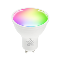 Ampoule LED Intelligente GU10 AC 220V avec Télécommande, Projecteur RGB 3W 5W, Corps en Aluminium, Gradation Wi-Fi pour Entrepôt & Fête, MR16