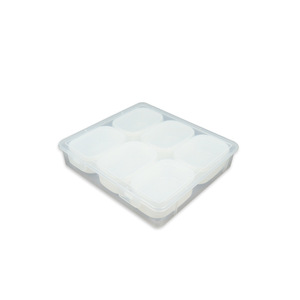Plastic Food <b>Storage</b> <b>Container</b> L6 Grid 25.8x23.8x5cm Clip On Lid Travel Use - Product Image 5
