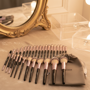 DailyQueen 20 pièces M a C ANIMAL chèvre cheveux naturels maquillage brosse ensemble artiste essentiel noir luxe professionnel mélange maquillage KIT - Product Image 6