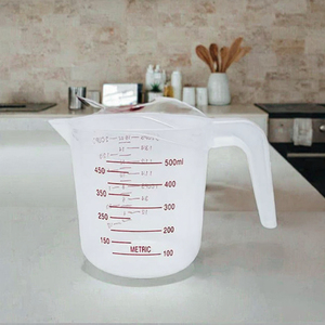 500 मिलीलीटर पर्यावरण के अनुकूल पीपी प्लास्टिक पारदर्शी मापने वाले कप जूग बेकिंग रसोई उपकरण के लिए - Product Image 3