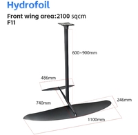 Vente chaude Carbone Sup Wing Foil Kitesurf Kites Surfboard Ensemble de 3 pièces avec Sup Board Gonflable Comprend Pompe Hydrofoil