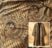 Tissu imprimé cachemire 100 % polyester pas cher, motif ethnique bohème, pour abaya, hijab, robe, écharpe, vêtement