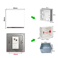 Interruptor de Pared con Panel Acrílico para PC BAOBEN UK, Enchufes y Tomas de Corriente de Alta Calidad para Electrodomésticos