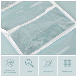 Organizador Colgante Transparente de PVC con 5 Estantes, Bolsa de Almacenamiento para Puerta, para Armario y Sala de Estar - Product Image 5