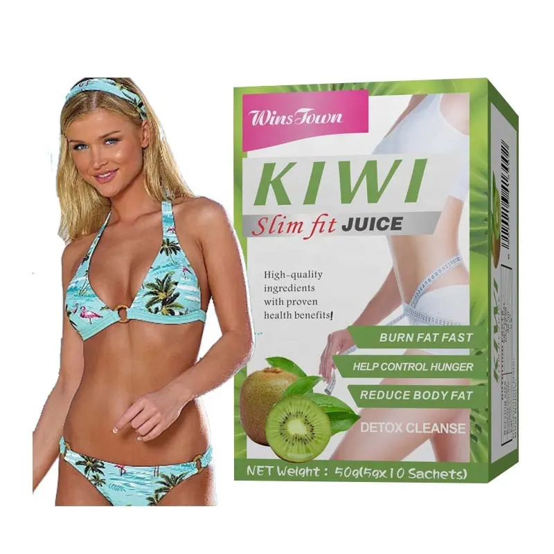 Eigenmarke Kiwi Geschmack schlank Fruchtsaft Pulver Diät flacher Bauch Detox Gewichtsverlust abnehmen Saft