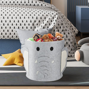 Caja de Almacenamiento de Fieltro Extra Grande con Forma de Animal, Organizador de Juguetes y Libros para Niños, Almacenamiento para Sala de Estar con Tapa a Prueba de Polvo, Logotipo Personalizado - Product Image 1