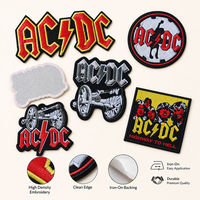 Écussons brodés personnalisés AC/DC Rock Band, badges musicaux thermocollants pour vestes et sacs