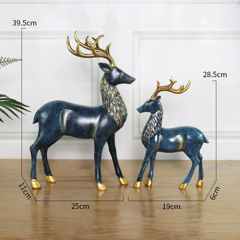 WATER TRANSFER POLY RESIN COLORFUL GEOMETRIC STANDING CHRISTMAS XMAS ANIMAL HORSE DEER ELEPHANT BULL COW HEAD STATUE SCULPTURE