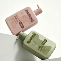 Bouteille de gel douche en HDPE de 1000 ml, grande capacité, conteneur carré plat en plastique pour shampoing, après-shampoing et emballage de produits de soin personnel