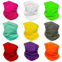 Foulard de sport multifonctionnel avec logo imprimé personnalisé Crâne cache-cou Bandeau noir Bandana Polyester blanc uni sans couture pour l'extérieur