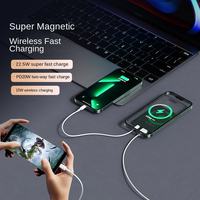 JXT LED Display 5000mAh Banques d'alimentation mobiles Banque d'alimentation magnétique sans fil PD 20W Phone Fast Charge Portable Power Bank