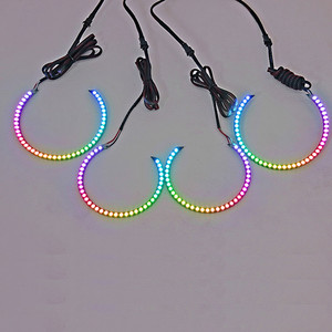 2021 Venta caliente RGB LED <span class=keywords><strong>Angel</strong></span> Eye Halo Anillos Kits para <span class=keywords><strong>BMW</strong></span> E39 <span class=keywords><strong>E46</strong></span> 3 Series <span class=keywords><strong>Faros</strong></span> - Product Image 1