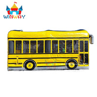 Château gonflable de maison de rebond gonflable d'autobus scolaire gonflable géant de vente chaude, château sautant de fête d'enfants intéressant