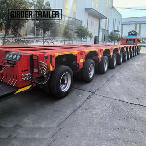 Nicolas Lowbed Type Hydraulic 200 Tonnes Multi Lifting Steering 5 + <span class=keywords><strong>4</strong></span> Axles  Hydraulic Modular Truck Trailer with Concave Beam - Product Image 2