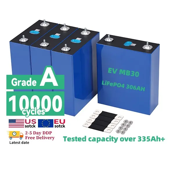 Huaxu 8000 ~ 10000 Life Po4 306Ah 314 Ah lifepo4 Akku Grade A 3.2V Mb30 Mb31 280Ah 304Ah 306Ah 314 Ah Cellule de batterie