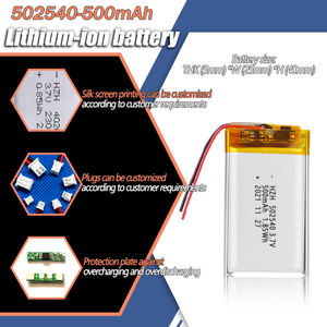 All'ingrosso batteria ai polimeri di litio 502540 batterie Lipo ricaricabili <span class=keywords><strong>3.7V</strong></span> <span class=keywords><strong>500mAh</strong></span> con 502540 pcb e filo <span class=keywords><strong>500mAh</strong></span> <span class=keywords><strong>3.7V</strong></span> <span class=keywords><strong>Li</strong></span> <span class=keywords><strong>Po</strong></span> - Product Image 3