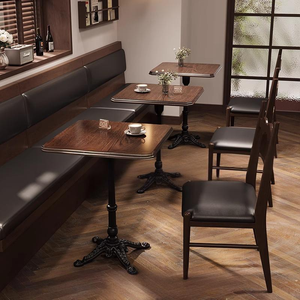 Juego de Mesa y Sillas de Comedor de Diseño Retro de Alta Gama para Restaurante Occidental y Cantina de Hotel - Product Image 2