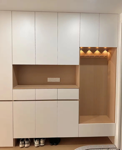 Armoire à chaussures moderne de style industriel, en métal et à panneaux de bois, grande capacité, organisateur de luxe pour la maison, salon, entrepôt, étagère à chaussures - Product Image 3