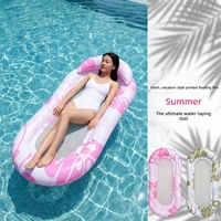 Matelas flottant gonflable pliable avec filet, hamac de piscine individuel pour parc aquatique