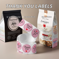 Autocollants ronds de remerciement en vinyle personnalisés pour les petites entreprises Autocollants d'étiquette d'emballage de sceau pour la décoration de cadeaux d'autocollant de scrapbooking