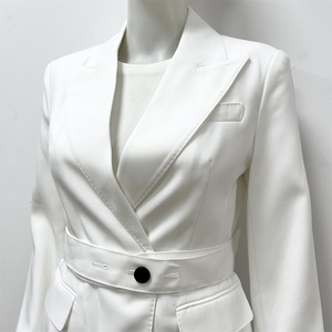 <span class=keywords><strong>Blazer</strong></span> Elegante da <span class=keywords><strong>Donna</strong></span> in Velluto Tinta Unita, Antirughe, Monopetto, a Maniche Lunghe, Vestibilità Aderente, <span class=keywords><strong>con</strong></span> Chiusura, per Ufficio e Casual - Product Image 5
