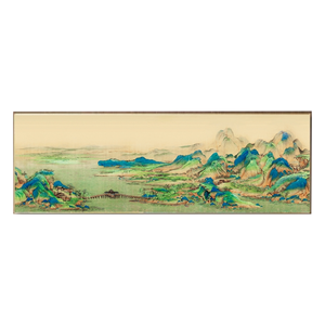 Peinture de grès faite à la main-Paysage célèbre chinois "Mille milles de rivières et de montagnes" - Product Image 1