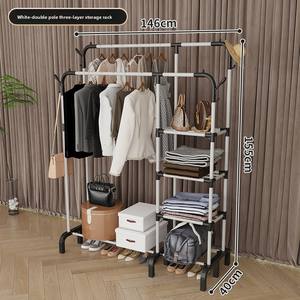 Porte-manteau sur pied moderne en alliage de zinc, design du sol au plafond pour rangement de salon, support simple pour vêtements - Product Image 2