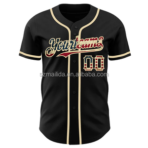 Groothandel Klassieke Knopen Honkbal Jersey Voor Mannen Streep Borduurwerk Sublimatie Honkbal Softbal Truien Honkbal Truien - Product Image 2