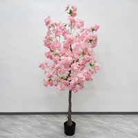 Pohon Sakura Buatan Tunggal Besar, Pohon Sakura Palsu untuk Dekorasi Lantai, Dekorasi Lanskap Rumah, Hotel, dan Pusat Perbelanjaan