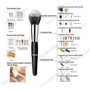 OEM/ODM Brosse à maquillage plate à double tête en poils synthétiques, pour <span class=keywords><strong>poudre</strong></span> <span class=keywords><strong>libre</strong></span>, avec tête éponge portable, double usage sec et humide, outil de beauté en métal - Product Image 6