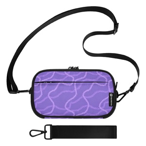 Bolsos Bandolera para Mujer con Diseño de Lei Hawaiano 3 en 1, Color Morado, de Poliéster, con Estampado Personalizado, para Chicas - Product Image 1