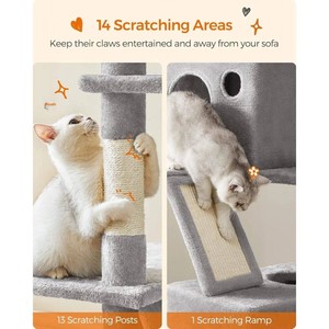 Grand arbre à chat de 81,1 pouces avec 13 poteaux à gratter - Product Image 5