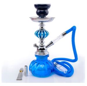Kit complet de chicha en plastique laqué à tuyau unique avec saveurs, charbons et accessoires de voyage portables - Product Image 2