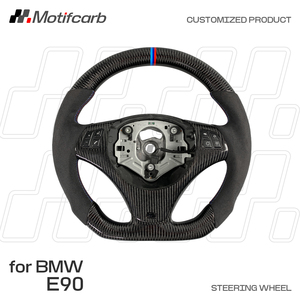 Volante de Fibra de Carbono Personalizado con Agarre de Microfibra para BMW E82 E88 E90 E91 E92 M3 320d 330i 135i 128i Coupé 2006-2013 - Product Image 2