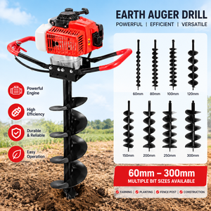 Tarière thermique 2 temps pour plantation d'arbres, 2,4 kW, homologuée CE, vente directe usine - Product Image 2