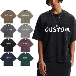 Camisetas de Verano para Mujer de Buena Calidad, 100% Algodón Lavado, Estilo Vintage, Corte Cuadrado, Camisetas Lisas de Marca de Moda para Mujer con Logotipo, Camiseta China - Product Image 6