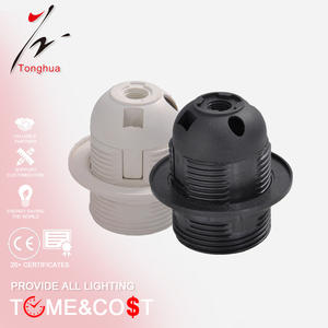 펜던트 조명 액세서리 용 빈티지 화이트 블랙 <span class=keywords><strong>E27</strong></span> E26 플라스틱 싱글 링 램프 홀더 - Product Image 1