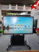 Papan Tulis Interaktif LED Android Windows 65 75 86 98 Inci untuk Kelas, Dilengkapi Pena, Sentuhan Jari, dan IR Touch