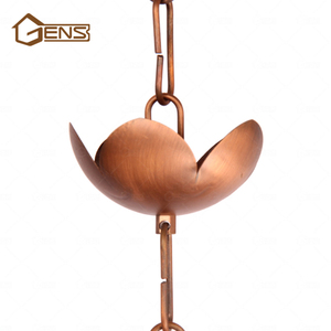 Monarca de cobre puro de loto de cadena y la lluvia cadena para alcantarilla sistema - Product Image 1