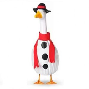 For New Arrival Santa Claus Riding <b>Outfit</b> Set-23-Inch Polyester Porch Goose Ornament Europe America Style Christmas - Product Image 6