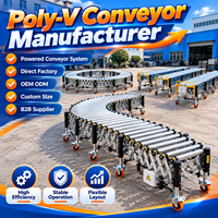 Système de convoyeur motorisé intelligent Nuojiesi, convoyeur à rouleaux motorisé pour le chargement et le déchargement de camions conteneurs, PLC