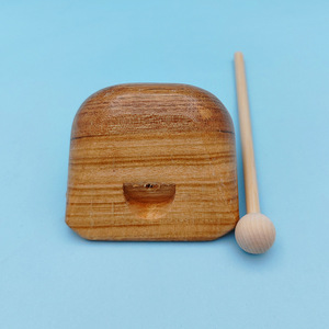 Wholesale Solid Wood Single Tone Wood <b>Block</b> With Mallet Orff Percussion Instrument Kids <b>Wooden</b> Temple <b>Block</b> Rhythm Musical - Product Image 4