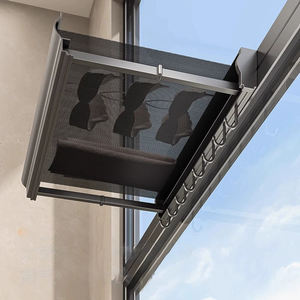 Red de secado de ropa de aluminio retráctil Ropa de pared de baño no perforada Tendedero plegable con gancho - Product Image 3