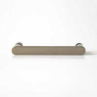 Poignée de porte de douche en alliage de zinc finition canon de fusil mat, poignée plate simple face pour porte de douche sans cadre