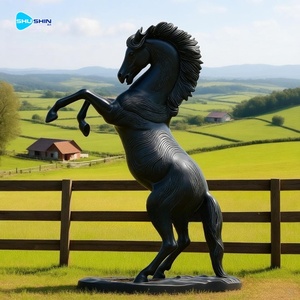 Statua di Cavallo Rampante in Bronzo a Grandezza Naturale Personalizzata per Decorazione Giardino Moderno con Colore Personalizzabile - Product Image 6
