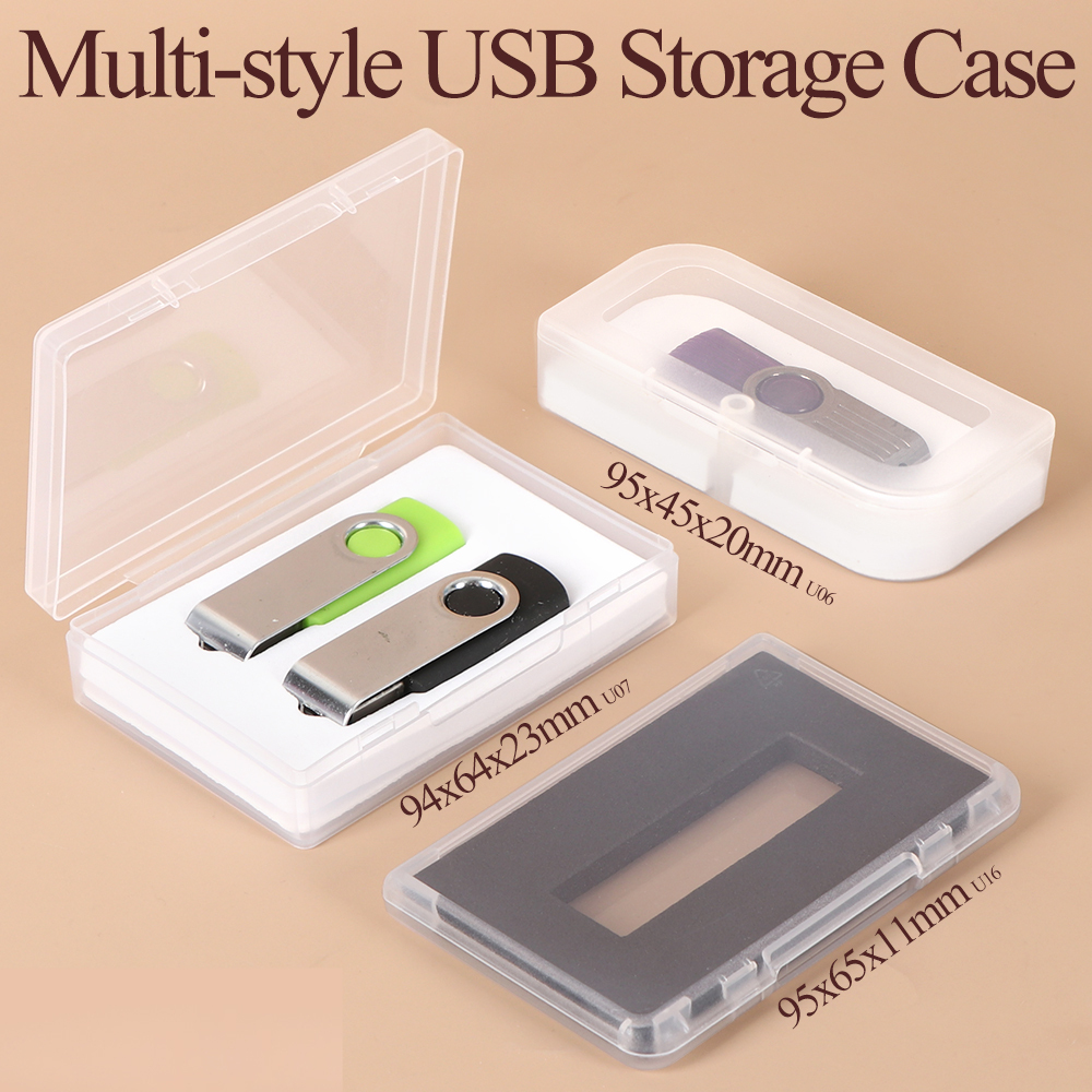 WEISHENG Customized <strong>USB</strong> Pen Foam Insert <strong>Plastic</strong> <strong>case</strong> Transparent <strong>USB</strong> <strong>Flash</strong> <strong>Drives</strong> PP Storage Box with Film