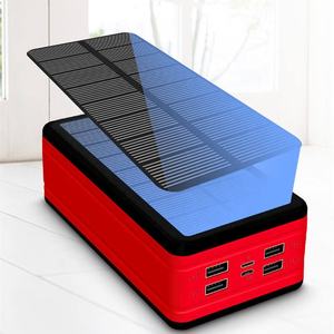Banque d'énergie solaire haute capacité ODM/OEM usine <span class=keywords><strong>50000</strong></span> <span class=keywords><strong>Mah</strong></span> 2 USB Powerbank solaire <span class=keywords><strong>externe</strong></span> portable avec lumière LED extérieure - Product Image 1