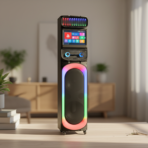 רמקול קריוקי פרטי עם WiFi, מסך מגע RGB, וופר כפול 12 אינץ', למסיבות וידאו, אלחוטי 5.0 למחשב ולטלפון נייד - Product Image 1