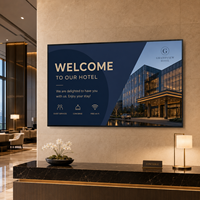 Écran commercial ultra HD 86 pouces à cadre fin pour affichage numérique LCD mural dans les centres commerciaux, les hôtels, les cafés
